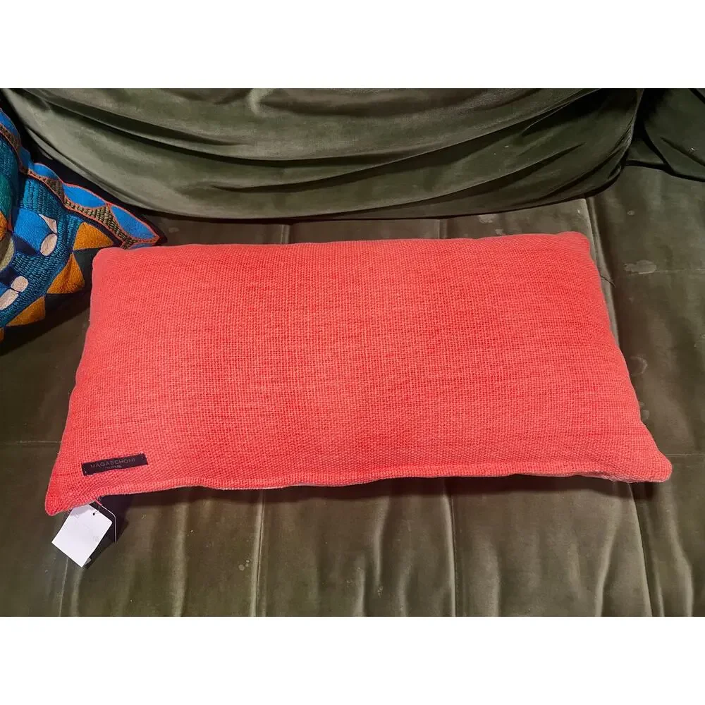 NWT Magaschoni Home Coral Arrow Cotton Lumbar Pillow 12x24